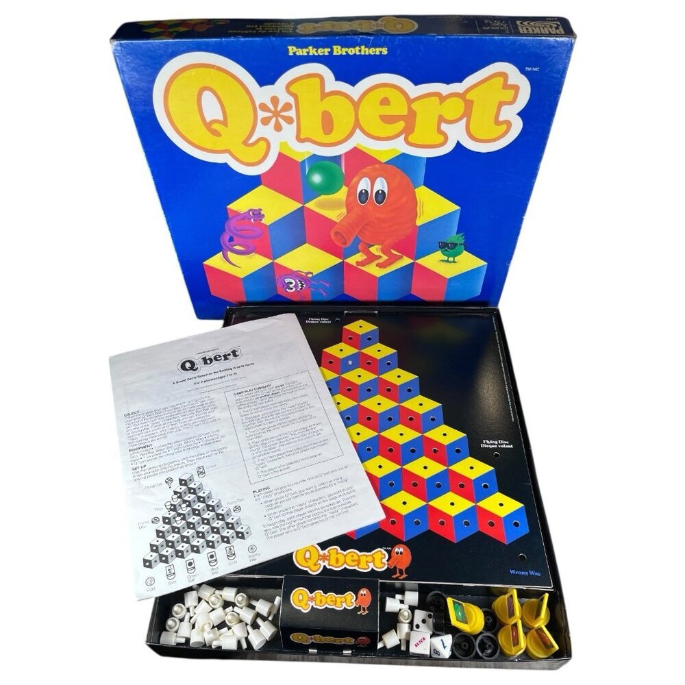 VINTAGE 1983‎ Parker Brothers Q*Bert Board Game complete